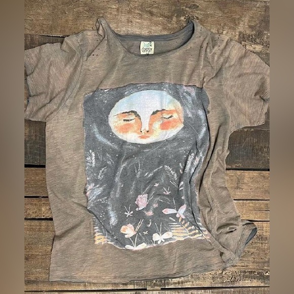 Jaded Gypsy Full Moon Graphic Tee L/XL - Picture 1 of 3